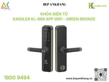 Khóa điện tử Kassler KL-668 App Wifi - Green Bronze 